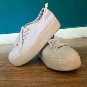 White Platform Sneakers Tennis Shoes by Abound - Sz 6 Nordstrom